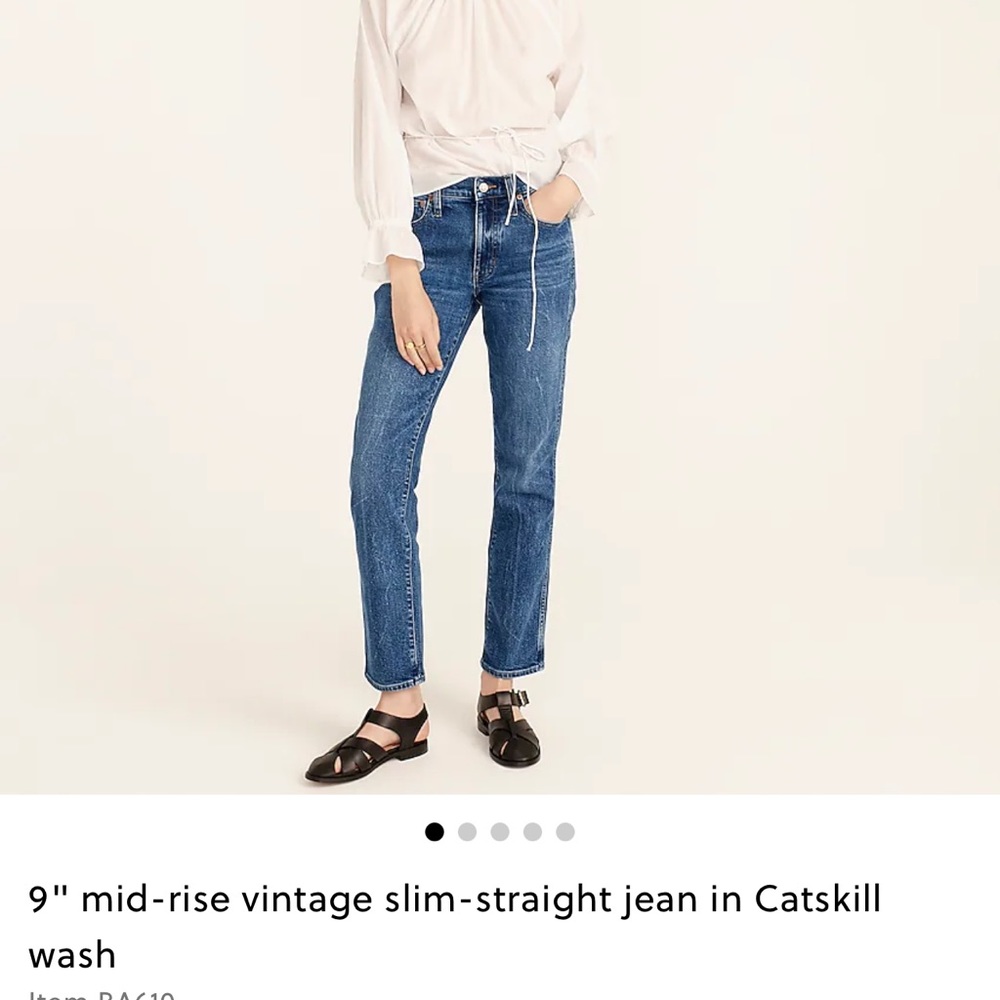 J crew 9” vintage slim straight jeans